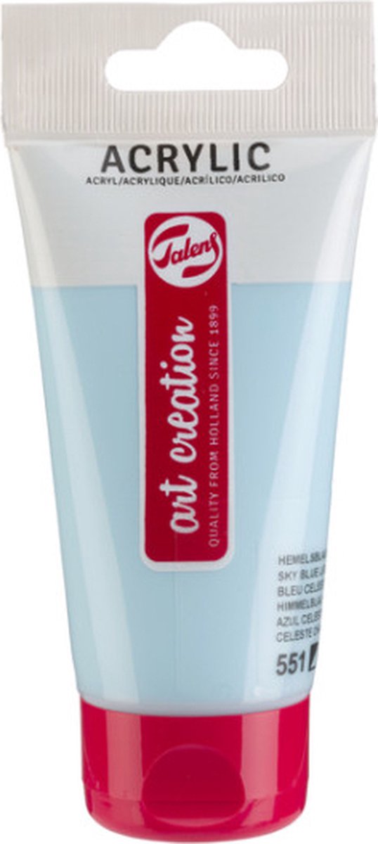 Acrylverf tac 551 hemelsblauw licht tube 75ml | Tube a 75 milliliter | 3 stuks